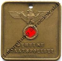 Gestapo Zentralinspektion viereckig Dachau 5018 avers = FAKE