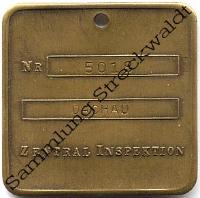 Gestapo Zentralinspektion viereckig Dachau 5018 revers = FAKE