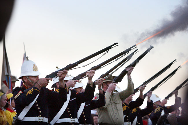 Around 9 thousand people attended the Anzac Dawn Service at Elephant Rock, Currumbin. Pic by Luke Marsden.