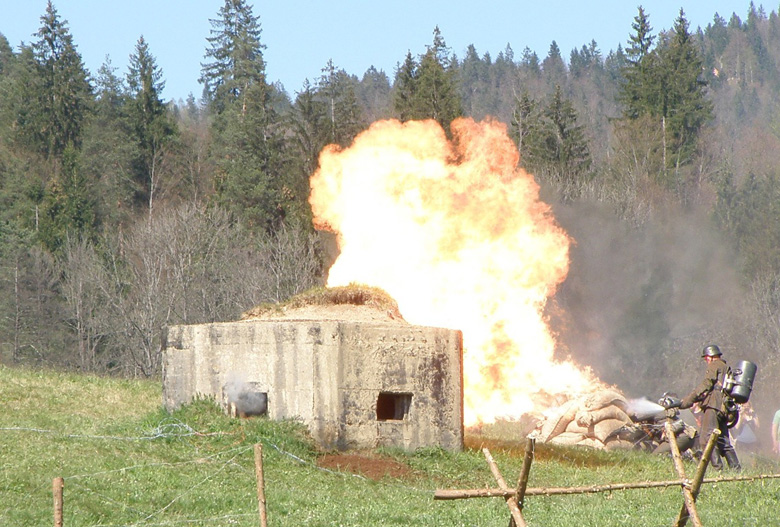 Bunker is finally burned down