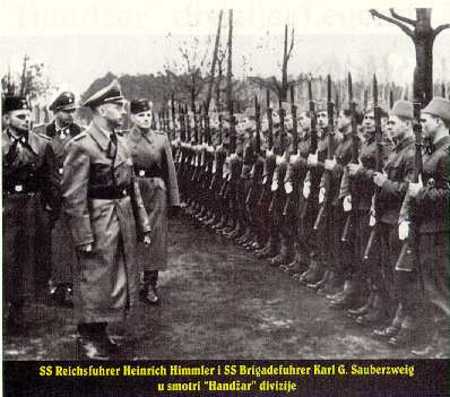 Handschar parade viewed by Himmler pic2.jpg