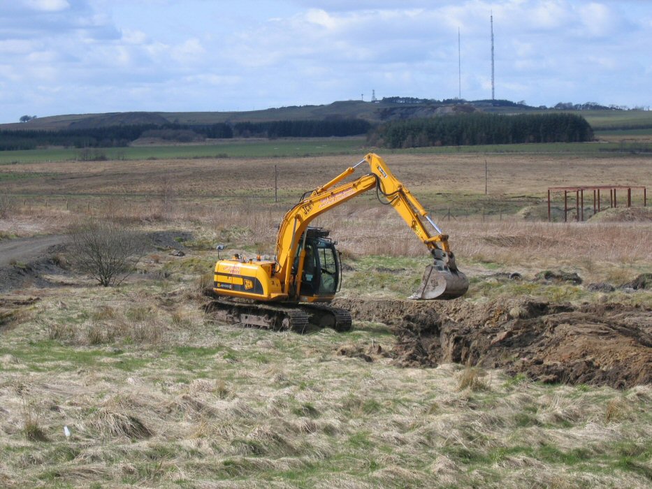 Looking out towards the left flank of the trench system